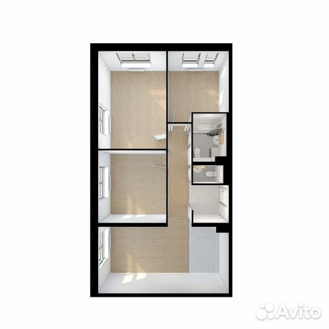 3-к квартира, 78.5 м², 3/22 эт.