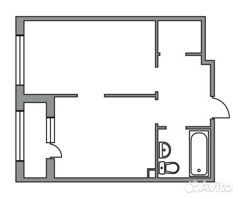 1-к квартира, 37 м², 2/24 эт. 1-к квартира, 37 м², 2/24 эт.