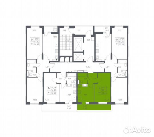 1-к квартира, 32.7 м², 17/17 эт.