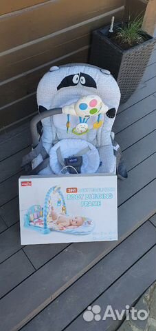 Шезлонг Качалка Chicco Balloon Bear и коврик Шезлонг Качалка Chicco Balloon Bear и коврик