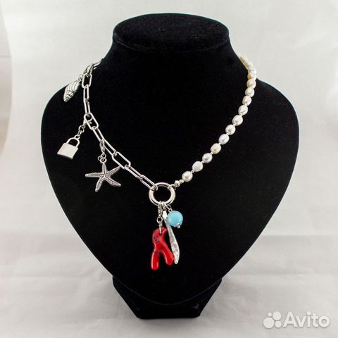 Колье трансформер натуральный жемчуг