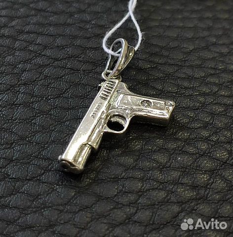 Серебряный кулон (подвес) - пистолет тт Серебряный кулон (подвес) - пистолет тт