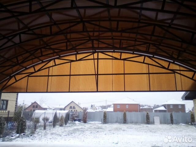 Навес из поликарбоната, профнастила, профлиста Навес из поликарбоната, профнастила, профлиста