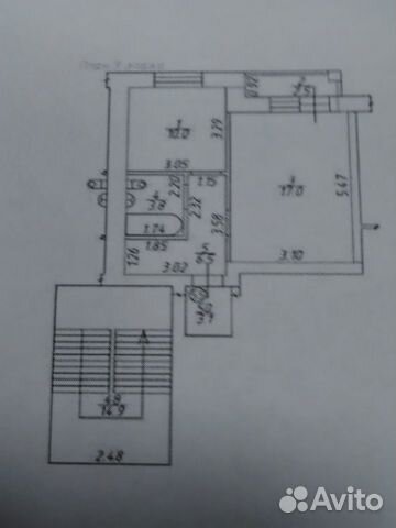 1-к квартира, 37.3 м², 3/5 эт.