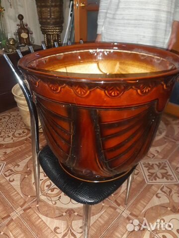 Горшок для цветов.керамика большой объем 40 -50 л