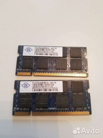 Память для ноутбука 2 х 1Gb PC2-5300S-555-12