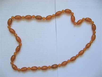 Советские бусы под янтарь винтаж СССР