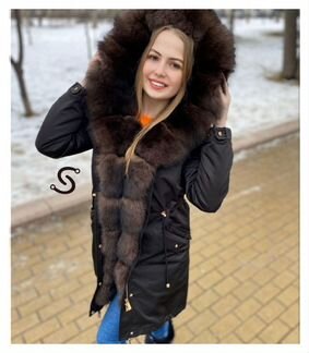 Парка с натуральным мехом