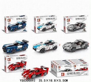 Конструктор машинки Sembo Машинки гоночные 32 вида