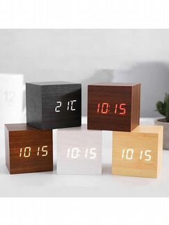 Деревянные часы-будильник