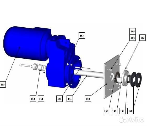 Вал в редуктор растворонасоса PX 500