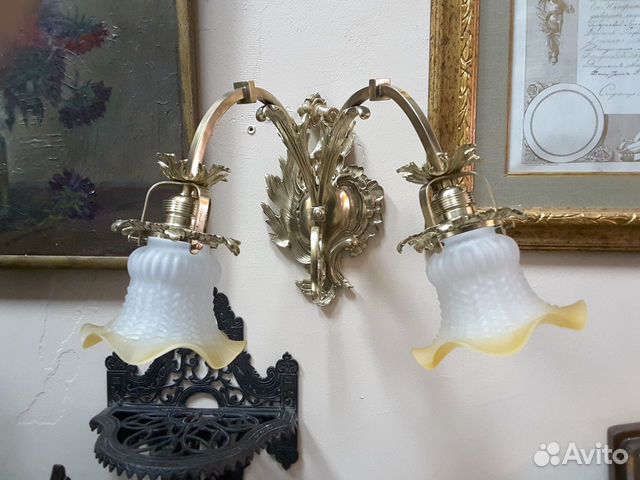 Бра двойное. Начало 20 века. Россия. Бронза, литьё