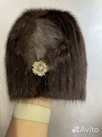 Шапка из норки вязаная