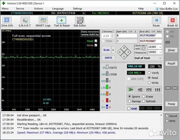 SSD Crucial 500 Gb Обмен на M.2