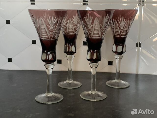 Фужеры цветной хрусталь германия