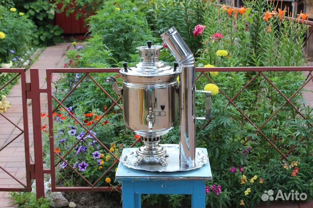 Тульский самовар с подносом