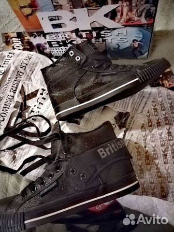 Кеды BK British Knights черные искрящиеся 40р