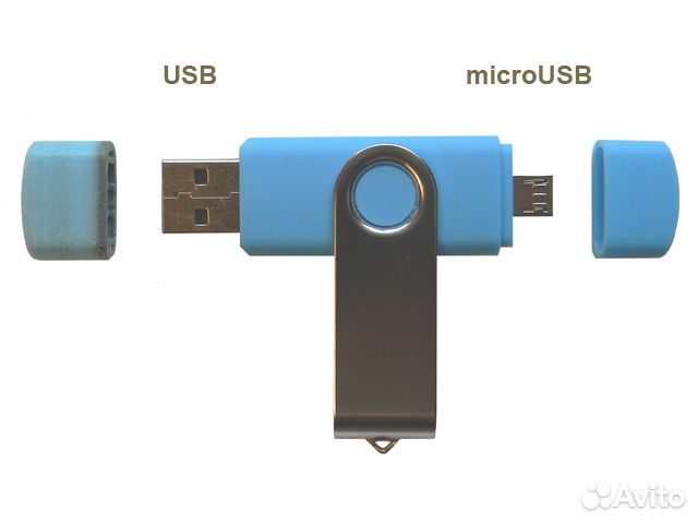 USB + microUSB флешка 32 Гб