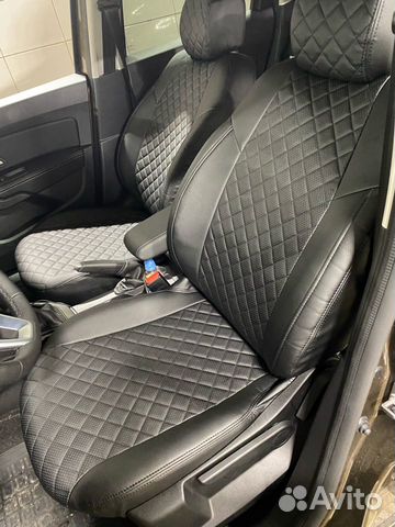 Чехлы Renault Duster Экокожа ромб Автопилот