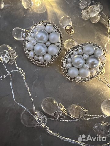 Серьги из жемчуга ручной работы