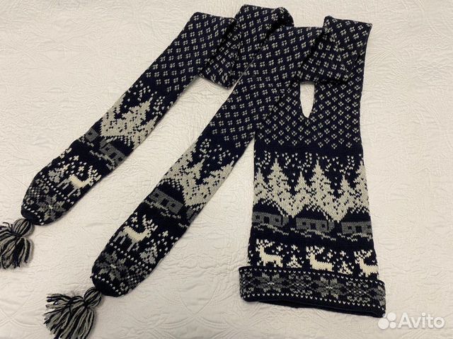 Шапка для мальчика с шарфом