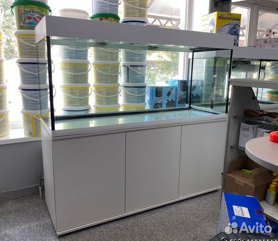 Аквариум 525л с тумбой Белый