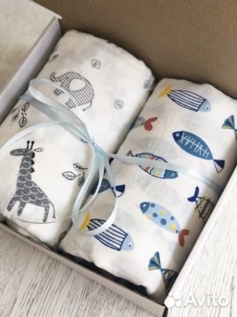 Муслиновые пелёнки ручной работы