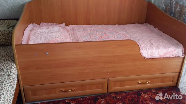 Детская кровать от 3 лет с матрасом, 160 х 90 см