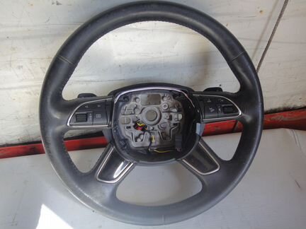 Руль с кнопками кожаный Audi A8 D4 4H 2011-2016