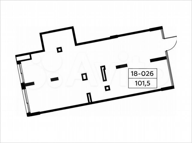 Аренда торговое помещение, площадь 101.6 кв.м