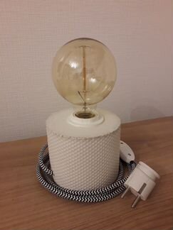 Лампа из бетона (цилиндр) в стиле лофт