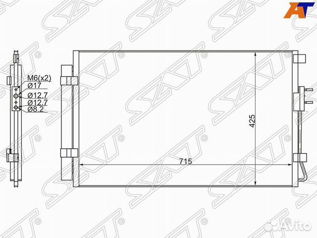 Радиатор кондиционера hyundai santa FE
