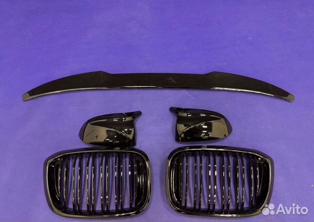 Спойлер зеркала ноздри BMW X4 G02 черный глянец