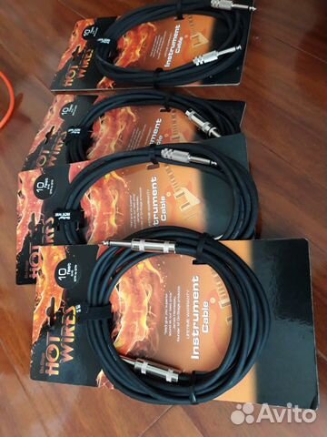 Шнур, кабель для гитары 10 feet (по 3м 4шт)
