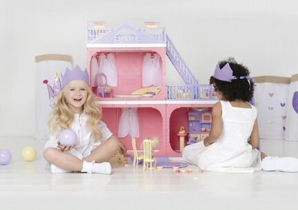 Кукольный домик 2 этажный для кукол, высота 80 см