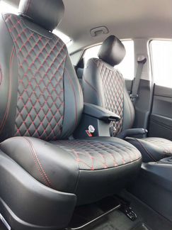 Авточехлы из экокожи (установка)