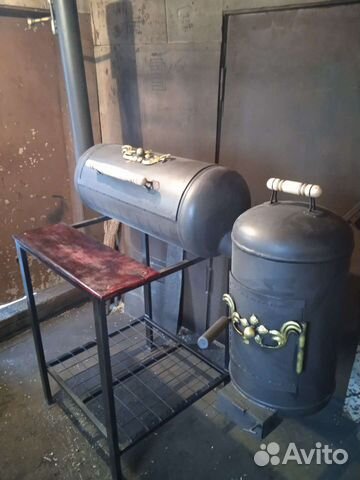 Мангал с печью под казан