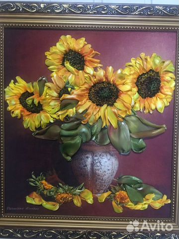 Вышивка атласными лентами