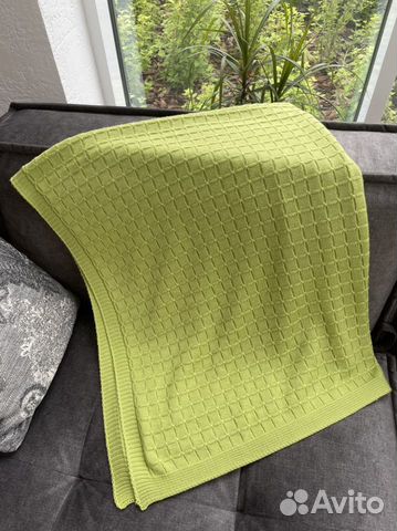 Вязаный плед- покрывало, 130х160
