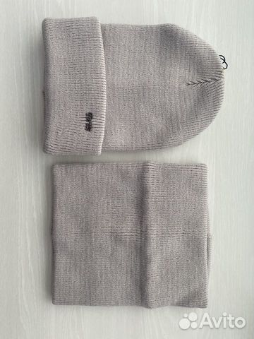 Шапка зимняя женская бини со снудом