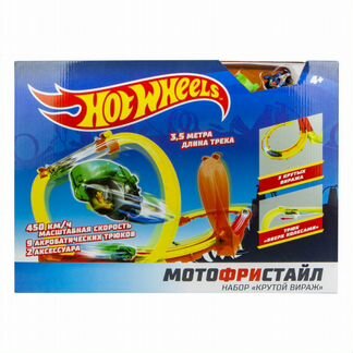 Автотрек Hot Wheels Мотофристайл (инерционный мото