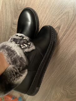 Угги натуральная кожа, мех кролик