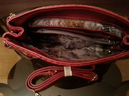 Сумочка винного цвета