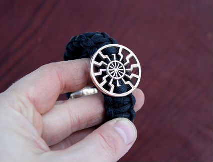 Браслет Sonnenrad (Чёрное солнце) с Молотом Тора