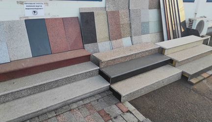 Гранитная плитка Брусчатка гранитная. Ступени