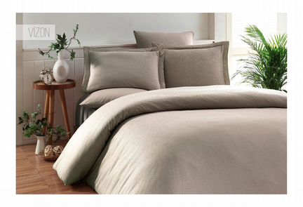 Постельное белье Lettie Цвет: Визон (2 сп. евро)