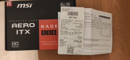 MSI Radeon RX 550 aero ITX 2G OC Гарантия 35 мес