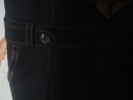 Школьный сарафан и нарядная меховая накидка