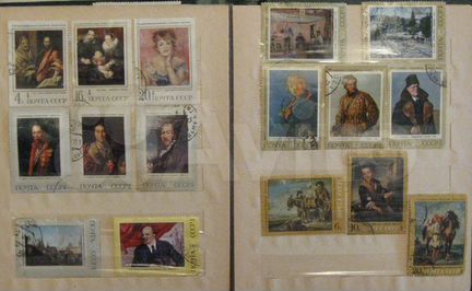 Марки СССР живопись
