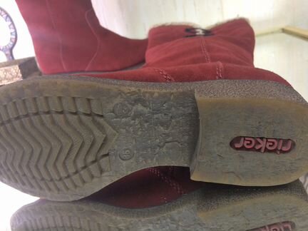 Сапоги на очень широкую икру бордо Немецкие зимние